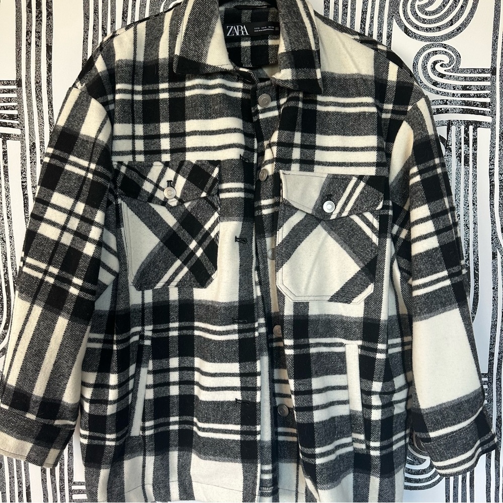 Zara Oversized Shacket, Size S